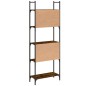 vidaXL Librería de 5 estantes madera roble ahumado 60,5x24x166,5 cm vidaXL Librería de 5 estantes madera roble ahumado 60,5x24x166,5 cm
