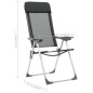 vidaXL Sillas de camping plegables de aluminio 4 unidades negro vidaXL Sillas de camping plegables de aluminio 4 unidades negro
