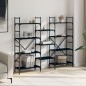 vidaXL Estantería madera de ingeniería negra 160x28,5x136,5 cm vidaXL Estantería madera de ingeniería negra 160x28,5x136,5 cm