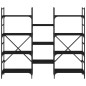 vidaXL Estantería madera de ingeniería negra 160x28,5x136,5 cm vidaXL Estantería madera de ingeniería negra 160x28,5x136,5 cm
