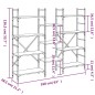 vidaXL Estantería madera de ingeniería negra 160x28,5x136,5 cm vidaXL Estantería madera de ingeniería negra 160x28,5x136,5 cm