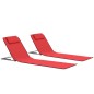 vidaXL Estera de playa plegable 2 unidade acero y tela rojo vidaXL Estera de playa plegable 2 unidade acero y tela rojo