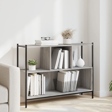 vidaXL Estantería madera de ingeniería gris Sonoma 102x28x77,5 cm