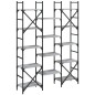 vidaXL Estantería madera de ingeniería gris Sonoma 127,5x28,5x172,5 cm vidaXL Estantería madera de ingeniería gris Sonoma 127,5x28,5x172,5 cm