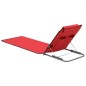 vidaXL Estera de playa plegable 2 unidade acero y tela rojo vidaXL Estera de playa plegable 2 unidade acero y tela rojo