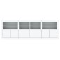 vidaXL Aparador con luces LED blanco 202x37x67 cm vidaXL Aparador con luces LED blanco 202x37x67 cm