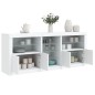 vidaXL Aparador con luces LED blanco 181,5x37x67 cm vidaXL Aparador con luces LED blanco 181,5x37x67 cm