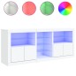 vidaXL Aparador con luces LED blanco 181,5x37x67 cm vidaXL Aparador con luces LED blanco 181,5x37x67 cm