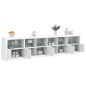 vidaXL Aparador con luces LED blanco 283x37x67 cm vidaXL Aparador con luces LED blanco 283x37x67 cm