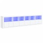 vidaXL Aparador con luces LED blanco 283x37x67 cm vidaXL Aparador con luces LED blanco 283x37x67 cm