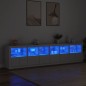 vidaXL Aparador con luces LED blanco 283x37x67 cm vidaXL Aparador con luces LED blanco 283x37x67 cm