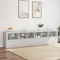 vidaXL Aparador con luces LED blanco 283x37x67 cm vidaXL Aparador con luces LED blanco 283x37x67 cm