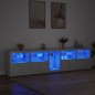 vidaXL Aparador con luces LED blanco 283x37x67 cm vidaXL Aparador con luces LED blanco 283x37x67 cm
