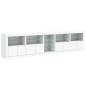 vidaXL Aparador con luces LED blanco 283x37x67 cm vidaXL Aparador con luces LED blanco 283x37x67 cm