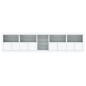 vidaXL Aparador con luces LED blanco 283x37x67 cm vidaXL Aparador con luces LED blanco 283x37x67 cm