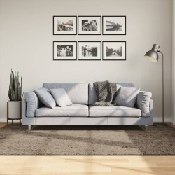 vidaXL Alfombra pelo largo aspecto brillante ISTAN gris 160x230 cm