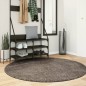 vidaXL Alfombra pelo largo aspecto brillante ISTAN gris Ø 160 cm vidaXL Alfombra pelo largo aspecto brillante ISTAN gris Ø 160 cm