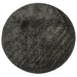vidaXL Alfombra pelo largo aspecto brillante ISTAN antracita Ø 100 cm