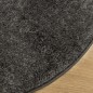 vidaXL Alfombra pelo largo aspecto brillante ISTAN antracita Ø 100 cm vidaXL Alfombra pelo largo aspecto brillante ISTAN antracita Ø 100 cm