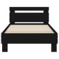 vidaXL Estructura cama con cabecero madera ingeniería negro 90x200 cm