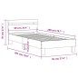 vidaXL Estructura cama con cabecero madera ingeniería negro 90x200 cm
