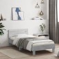 vidaXL Cama con cabecero madera de ingeniería gris hormigón 90x200 cm vidaXL Cama con cabecero madera de ingeniería gris hormigón 90x200 cm