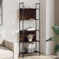 vidaXL Librería de 5 estantes madera roble marrón 60,5x24x166,5 cm