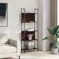 vidaXL Librería de 5 estantes madera roble marrón 60,5x24x166,5 cm