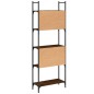 vidaXL Librería de 5 estantes madera roble marrón 60,5x24x166,5 cm