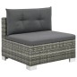 vidaXL Set de muebles de jardín 10 pzas y cojines ratán sintético gris vidaXL Set de muebles de jardín 10 pzas y cojines ratán sintético gris