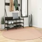 vidaXL Alfombra de pelo corto suave lavable HUARTE rosado Ø 160 cm vidaXL Alfombra de pelo corto suave lavable HUARTE rosado Ø 160 cm