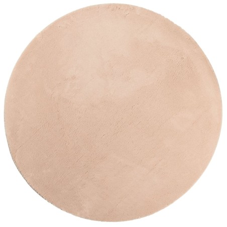 vidaXL Alfombra de pelo corto suave lavable HUARTE rosado Ø 100 cm
