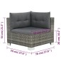 vidaXL Set de muebles de jardín 10 pzas y cojines ratán sintético gris vidaXL Set de muebles de jardín 10 pzas y cojines ratán sintético gris