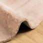vidaXL Alfombra de pelo corto suave lavable HUARTE rosado Ø 100 cm vidaXL Alfombra de pelo corto suave lavable HUARTE rosado Ø 100 cm