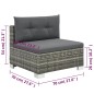 vidaXL Set de muebles de jardín 10 pzas y cojines ratán sintético gris vidaXL Set de muebles de jardín 10 pzas y cojines ratán sintético gris