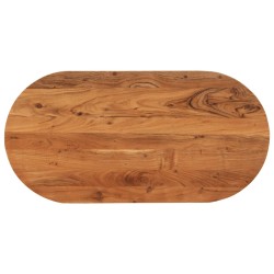 vidaXL Tablero de mesa ovalado madera maciza de acacia 80x40x3,8 cm