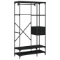 vidaXL Armario con cajones madera de ingeniería negro 100x40x180 cm vidaXL Armario con cajones madera de ingeniería negro 100x40x180 cm