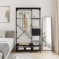 vidaXL Armario con cajones madera de ingeniería negro 100x40x180 cm vidaXL Armario con cajones madera de ingeniería negro 100x40x180 cm