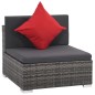 vidaXL Set de muebles de jardín 8 pzas y cojines ratán sintético gris vidaXL Set de muebles de jardín 8 pzas y cojines ratán sintético gris