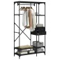 vidaXL Armario con cajones madera de ingeniería negro 100x40x180 cm vidaXL Armario con cajones madera de ingeniería negro 100x40x180 cm