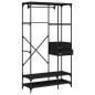 vidaXL Armario con cajones madera de ingeniería negro 100x40x180 cm vidaXL Armario con cajones madera de ingeniería negro 100x40x180 cm