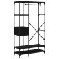 vidaXL Armario con cajones madera de ingeniería negro 100x40x180 cm vidaXL Armario con cajones madera de ingeniería negro 100x40x180 cm