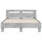 vidaXL Cama con cabecero madera de ingeniería gris hormigón 120x200 cm vidaXL Cama con cabecero madera de ingeniería gris hormigón 120x200 cm