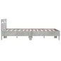 vidaXL Cama con cabecero madera de ingeniería gris hormigón 120x200 cm vidaXL Cama con cabecero madera de ingeniería gris hormigón 120x200 cm