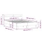 vidaXL Cama con cabecero madera de ingeniería marrón roble 135x190 cm vidaXL Cama con cabecero madera de ingeniería marrón roble 135x190 cm