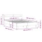 vidaXL Cama con cabecero madera de ingeniería roble ahumado 135x190 cm