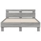 vidaXL Cama con cabecero madera de ingeniería gris Sonoma 120x200 cm vidaXL Cama con cabecero madera de ingeniería gris Sonoma 120x200 cm