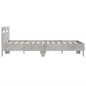 vidaXL Cama con cabecero madera de ingeniería gris hormigón 120x190 cm