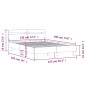 vidaXL Cama con cabecero madera de ingeniería gris hormigón 120x190 cm