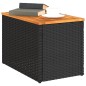 vidaXL Mesas auxiliares de jardín 2 uds ratán madera negro 55x34x37cm vidaXL Mesas auxiliares de jardín 2 uds ratán madera negro 55x34x37cm